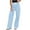 Sky Blue, variant on Timegard Work Pants for Women Striped Elastic High Waist Wide Leg Business Casual Loose Trousers Fall