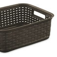 thumbnail image 4 of Sterilite Small 11" Long Weave Home Storage Basket Organizer, Espresso (8 Pack), 4 of 7