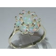 thumbnail image 2 of LBG British Made 14k White Gold Natural Opal Womens Statement Ring - 33 size options - Size, 2 of 6