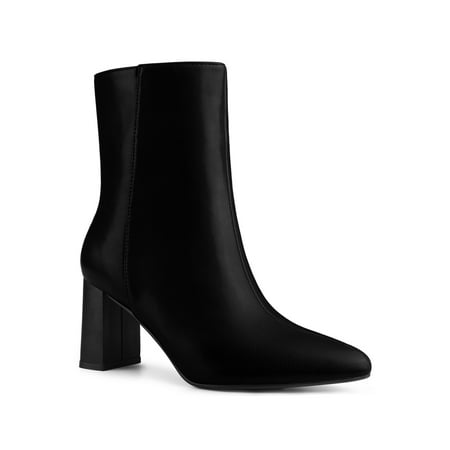 

Perphy Women s Pointed Toe Zipper Block Heels Ankle Boots
