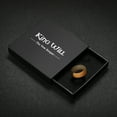 thumbnail image 4 of King Will Silicone Wedding Rings for Men, Unique Inner Design, Rubber Wedding Engagement Ring, 8mm Wide, 2.2mm Thick, Brown&Coffee, Size 7, 4 of 7