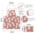 thumbnail image 7 of Bichon Frise Dog and Pioneer Flower Apron-Garden Aprons for Women with Pockets-Cotton Linen Waterproof Kitchen Cooking Gardening Aprons Adjustable for Kitchen,Cooking,BBQ and Salon 33x27 Inch, 7 of 7