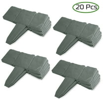 Imountek 20 Pcs Non-Digging Garden Edging Cobbled Stone Plastic Garden Border Edging