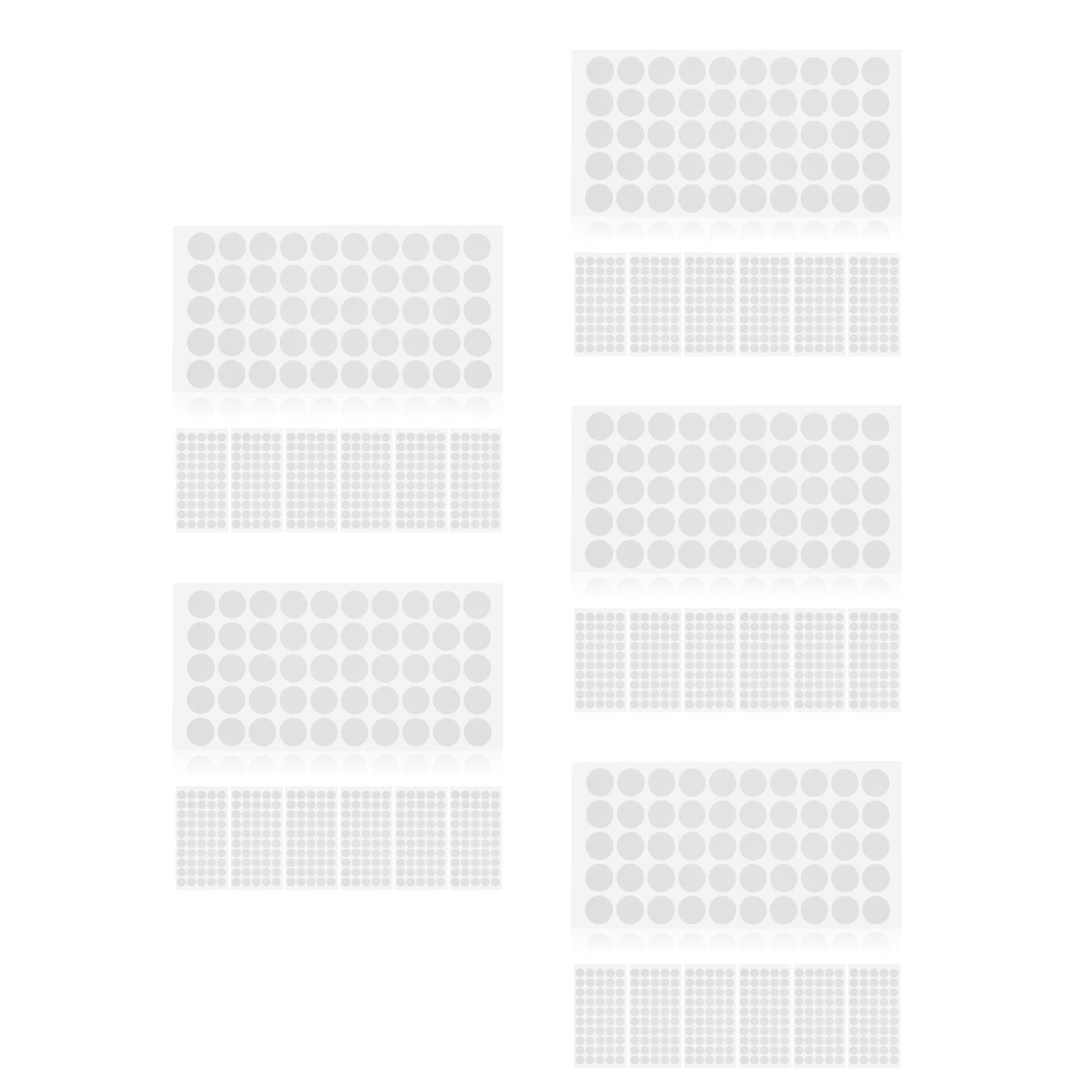 Worgeous 5 Sets Double-Sided Adhesive Dots Clear Removable Sticky Adhesive Putty Round No Trace Sticky Putty Waterproof Dot Stickers for Wall Hanging Decor
