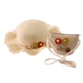 thumbnail image 1 of Sombrero De Paja Para El Sol Para Niñas, Lindo Sombrero De Flores Para Bebé, Conjunto De Bolsa De Paja, Sombrero De Paja Para Actividades Al Aire Libre Methold AP006908-02, 1 of 5
