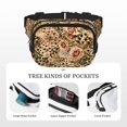 thumbnail image 3 of Japuie Animal Leopard Print Layer Fanny Pack with Adjustable Shoulder Strap,Double-Layer Waist Bag,Travelling Fanny Pack,Square Double Layer Waist Bag,for Exercise Running Travel Hiking, 3 of 7