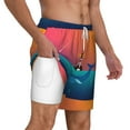 thumbnail image 3 of Balery Lighthouse and Whale Mens Swim Trunks Swim Shorts for Men Quick Dry Inseam Beach Shorts with Compression Liner Pocket-Medium, 3 of 9