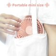thumbnail image 3 of Mini ventilador de escritorio USB, mesa de escritorio pequeña personal de 3 velocidades, ventilador USB silencioso para oficina en casa, coche, viajes al aire libre (rosa) Fokelyi WRMH-383, 3 of 3