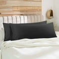 thumbnail image 1 of PiccoCasa 2Pcs Body Pillowcases Microfiber Pillow Covers, Standard Black, 1 of 9