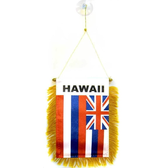 Wholesale lot 12 State of Hawaii Mini Flag 4"x6" Window Banner w/ suction cup