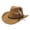 Khaki, variant on Xijirk Mens Cowboy Hat with Wide Curved Brim Band Western Hat for Travel Ranch Outdoor Camping Daily Casual Wear,Beige,M