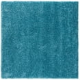 thumbnail image 3 of SAFAVIEH California Plush Solid Shag Area Rug, Turquoise, 4' x 4' Square - Modern Design, Turquoise, Non-Shedding & Easy Cleaning, Ultra Plush Thick Pile, Ideal for Living Room, Bedroom, 3 of 14