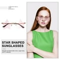 thumbnail image 4 of KALLORY 1 Pair Funny Eyeglasses Rimless Star Shaped Copper Alloy Fashion Accessory for Party Back to School, 4 of 6