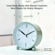 thumbnail image 2 of Reloj despertador, reloj pequeño súper silencioso que no hace tictac con luz de noche, funciona con pilas, diseño simple, para dormitorio, mesita de noche, escritorio, 2 of 5