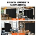 thumbnail image 6 of VEVOR Room Divider, 3 Panel Room Divider, Folding Privacy Screen and Portable Partition Divider for Room Separation, Freestanding Room Partitions for Office, Bedroom, Study, Black, 6 of 9