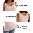 thumbnail image 5 of Women's Regular Size Vest with Built-In Bra, Featuring Comfortable And Breathable Shaping Tops That Can Be Worn As Outerwear And Underwear With Wider Strap Pink M, 5 of 8