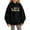 Black, variant on Ruyang Sixth Grade Girls Hoodie Preppy Oversized Casual Pullover Sweatshirts Cute Letter Graphic Long Sleeve Hooded Tops