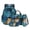 Blue-Leopard Monstera, variant on Kuiaobaty Deer Cross Print Backpack and Lunch Bag Set for Girls Boys Lightweight Backpack with Pencil Case Portable Lunch Box and Water Bottle Sleeve for School