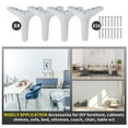 thumbnail image 6 of 4 Inch / 10cm Metal Furniture Legs, Btowin VCF 4Pcs Chrome Triangle Diamond Furniture Feet Modern Style Furniture Sofa Legs, DIY Heavy Duty Replacement Legs for Cabinet Sofa TV Stand Bookcase, 6 of 6