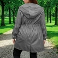 thumbnail image 5 of Frostluinai Womens Waterproof Raincoat Lightweight Rain Jacket Women Long Hooded Trench Coats Outdoor Windbreaker Travel Jacket, 5 of 10