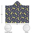 thumbnail image 3 of Wearable Blanket,DarkBlue Cartoon Dinosaurs Space Pattern Hooded Wearable Flannel Blanket for Adults & Teens,Winter Poncho Shawl Wrap Cape Cozy Anti-Pill,50"x60", 3 of 5
