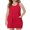 Red, variant on Arshiner Kid Girls Casual Romper Dresses with Pockets Built in Shorts | Cotton Soft, Big Pockets, Adjustable Button Straps, 2 in 1 Romper, Jumpsuits, Sleeveless Summer Dress