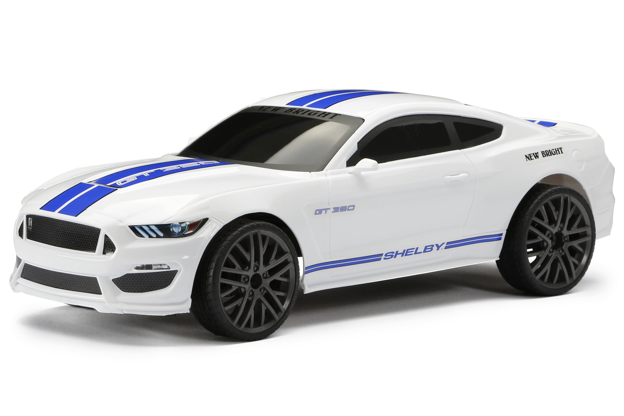 New Bright RC Chargers 1:12 Radio Control Sports Car Mustang Shelby GT350 - White - Walmart.com