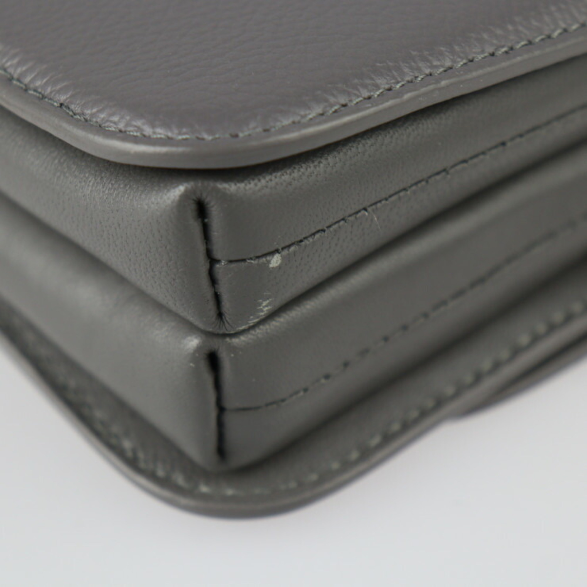 Pre-Owned BALENCIAGA Balenciaga shoulder bag 618156 leather gray