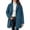 06#Navy, variant on Plus Size Womens Business Casual Fleece Fall Jackets Trendy Mid-Length Oversized Winter Coats with Pockets Lapel Collar Button Down Outerwear