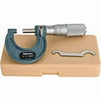 Mitutoyo 0 to 1" Range, 0.0001" Graduation, Mechanical Outside Micrometer
