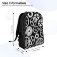 thumbnail image 4 of Fotbe Metallic Gears Travel Laptop Backpack, Business Slim Sturdy Laptops Backpack, Water Resistant College School Computer Bag Gift Fits 15.6 Inch Notebook, 4 of 8