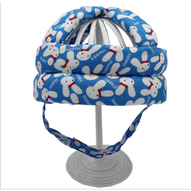 Adjustable Protective Cap Child Safety Headguard Hat for Running Walking Crawling Safety Helmet for Kid,Blue Bunny