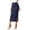 Blue, variant on Half Length Skirt Solid Color At The Waist Slit Long Skirt,Midi Skirt for Women(Black)
