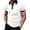 White, variant on Krdevn Men's Loose Fit 3D Digital Solid Color Short Sleeve Polo Shirt,M