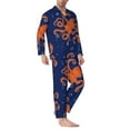 thumbnail image 3 of Kll Octopus Sleepwear Mens Flannel Pajamas,Long Cotton Pj Set, 3 of 9