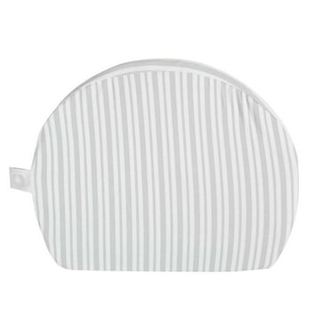 Boppy Pregnancy Support Wedge Pillow with Removable Jersey Pillow Cover, Gray Modern Stripe Design, Firm Compact Support, Portable Prenatal and Postnatal Positioning