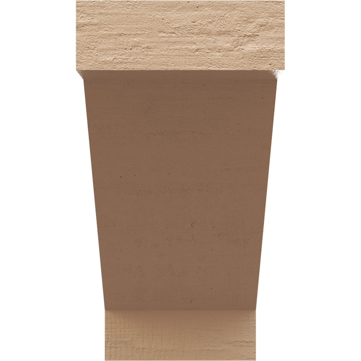 3"W x 6"D x 6"H Classic Burlington Rough Cedar Woodgrain TimberThane Corbel, Primed Tan