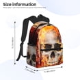 thumbnail image 2 of Balery Satanic Skull Mochila para Mujeres y Hombres, Mochila Ligera Casual para Viajes, Mochila Clásica Básica para la Universidad, 2 of 6