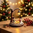 thumbnail image 7 of Clearance! Resin Snowman Figurine Christmas Night Light, Christmas Decorations for Home, Vintage Glowing Christmas Decor for Desktop Shelf, 7 of 7