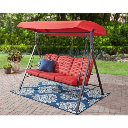 Mainstays Forest Hills 3-Seat Cushion Swing