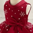 thumbnail image 3 of Baby Girl Pageant Dress Toddler Snowflake Bowknot Princess Flower Wedding Christmas Party Dresses, 3 of 7