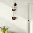 ELAYARD Natural Coconut Shell Hanging Planter Brown Rope for Indoor ...