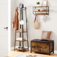 thumbnail image 4 of Boutique Home Rustic Brown Coat Rack with Storage Shelves, 4 of 7