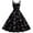 Black, variant on Huanglei Women's Pumpkin Head Bat Print Camisole Dress