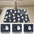 thumbnail image 6 of Stars and Ghosts Dish Drying Mat Water Absorbent Non Slip Heat Resistant Dish Drainer Rack Mats for Kitchen, 6 of 8