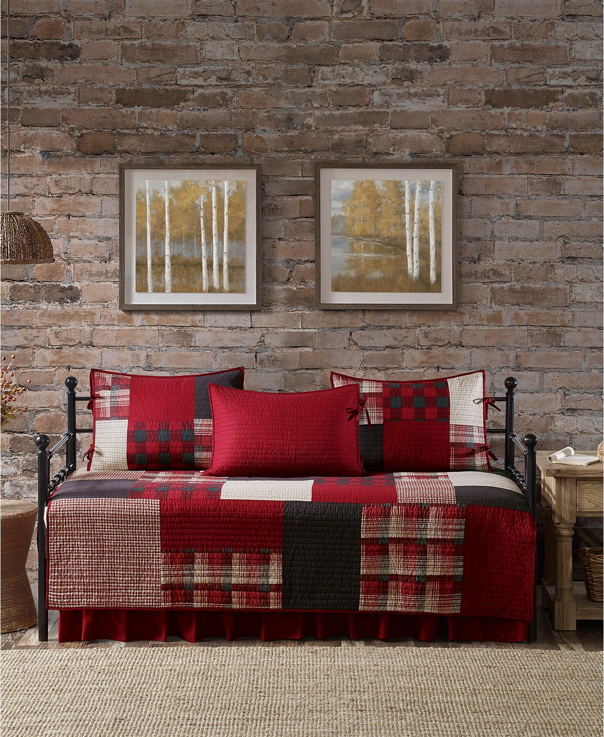 Woolrich Sunset 5 Pieces Daybed Bedding Set With 1 Daybed Cover, 1 Bedskirt, 3 Standard Shams