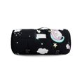 thumbnail image 2 of Extra Long Unicorn Nap Mat, with Removable Pillow for Kids Toddler Boys Girls Daycare Preschool Kindergarten Sleeping Bag, White Unicorns Printed on Black, 100% Microfiber, 2 of 5