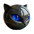 thumbnail image 3 of Halloween Cat Sculpture Resin Tabletop Statue For Home Decor () Black Blue, 3 of 9