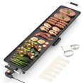 thumbnail image 1 of Patiojoy Plaque Chauffante Électrique Extra Grand 35 Pouces Grill Portable Teppanyaki avec Contrôle de Thermostat à 4 Niveaux et Plateau d'Égouttement Amovible, 1 of 10