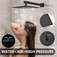 thumbnail image 2 of Juego de grifos para ducha GBBNE Rainfall con pulverizador de mano, color negro mate, 2 of 9